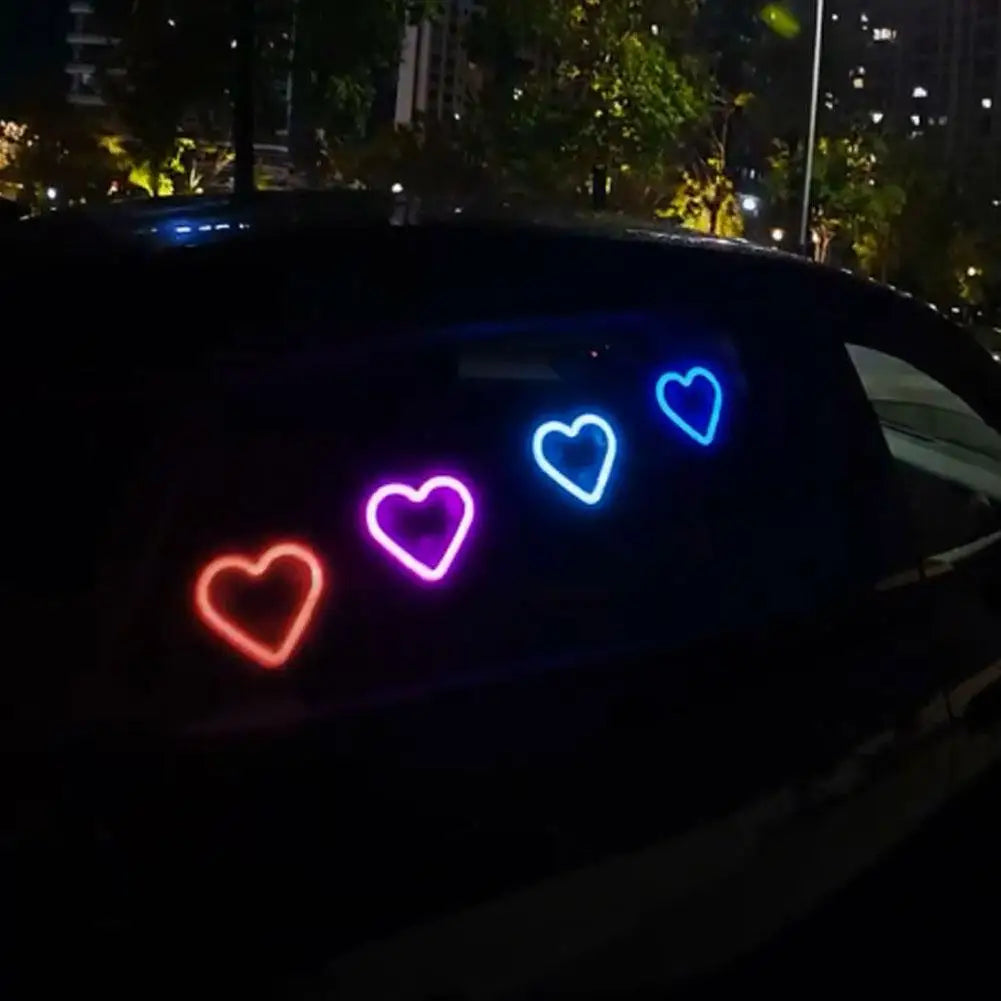 Solar Heart-Shaped Car Atmosphere Light | 5 LED Modes