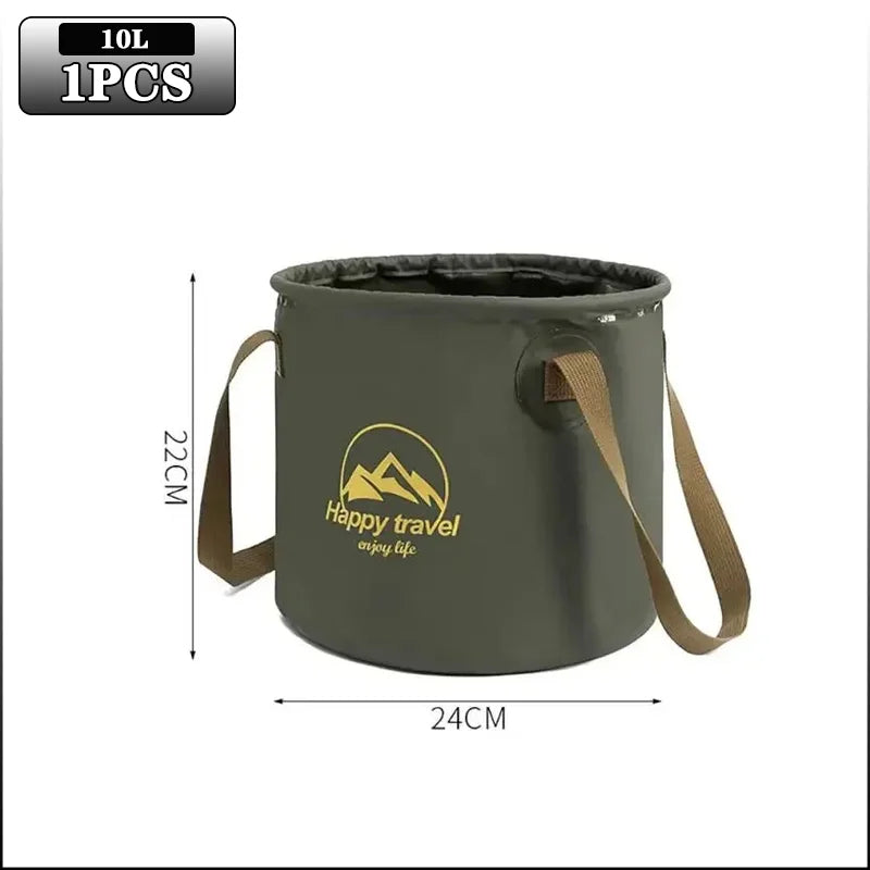 Folding Portable Bucket with Lid 5L 10L 20L | Camping Car Wash