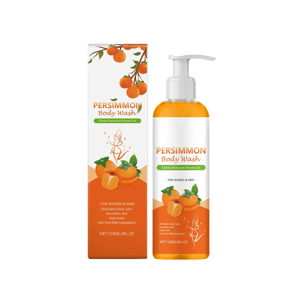 Persimmon Nourish Body Wash Deep Cleaning Remove Skin Dirt Exfoliate Repair Skin Barrier Gentle Hydrating Deodorant Shower Gel Oasis Select 120ml 120ml