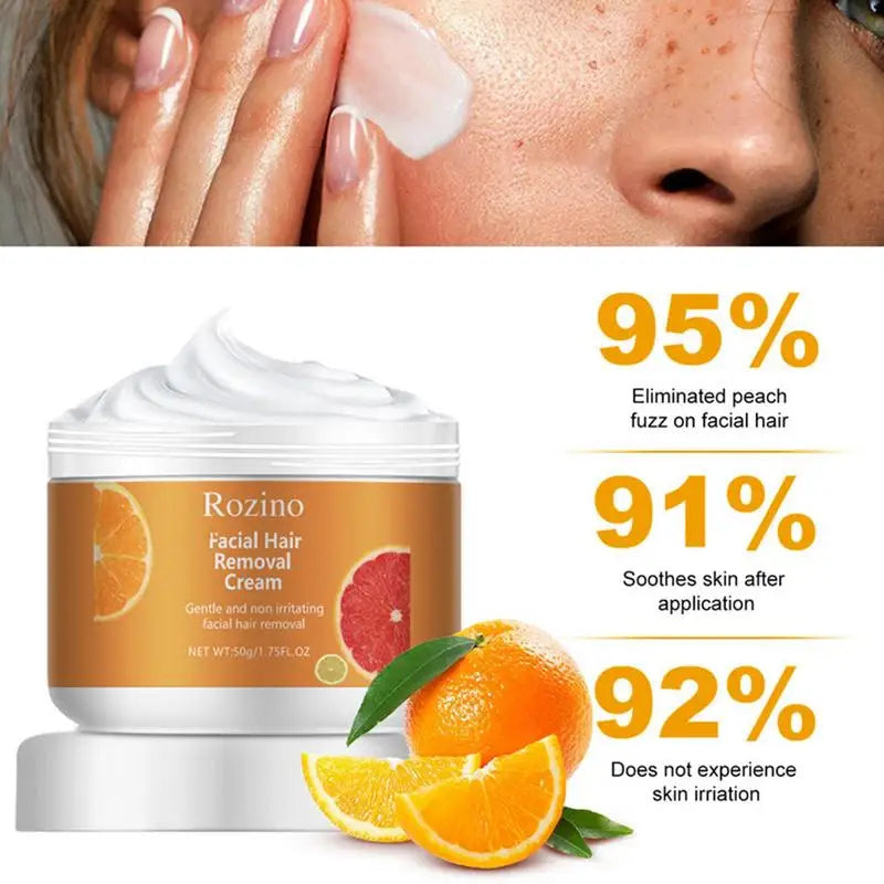 Hair Removal Cream Face Gentle Upper Lip Women Vitamin Soothing Oasis Select
