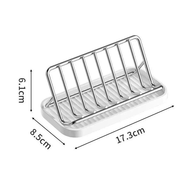 Stainless Steel Soap Rack Kitchen Bathroom Sink Shelf W Drainage Tray Rust-resistant Saver Basket For Kitchen Bathroom Accessory Oasis Select A1