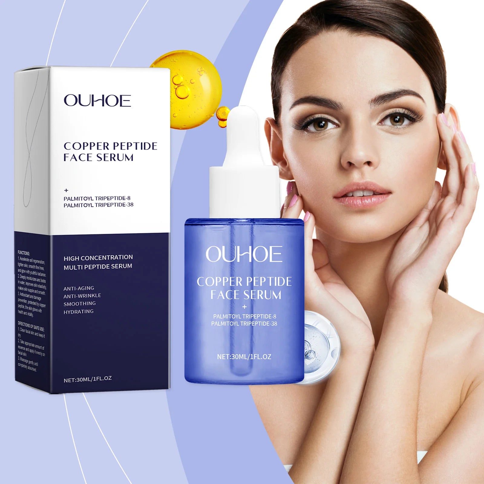 Copper Peptide Facial Serum – Anti-Aging, Firming & Brightening Facial Serum Oasis Select