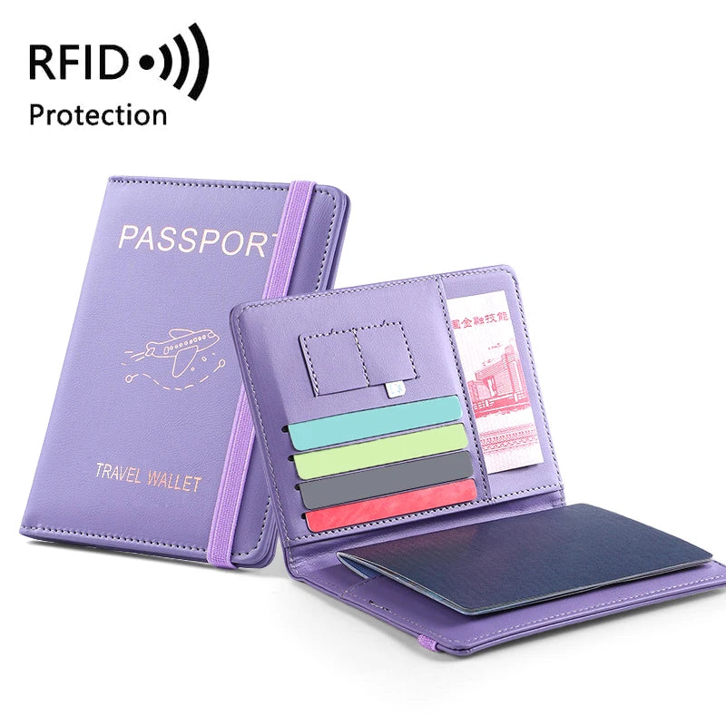 Waterproof PU Leather Passport Holder & Travel Wallet Passport Holder Wallet Oasis Select Purple