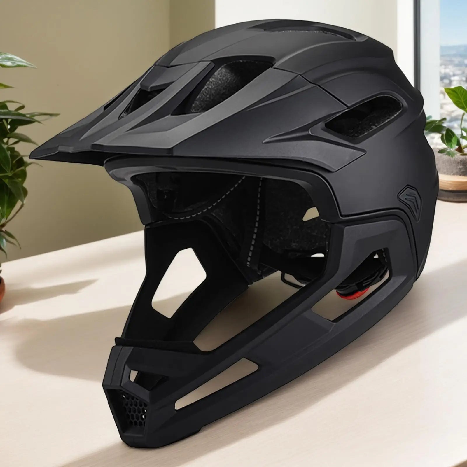 Bike Helmet Bicycle Mountain Bike Helmet Full Face Detachable One-piece Motorcycle Riding Safety Helmet Head Protection Oasis Select