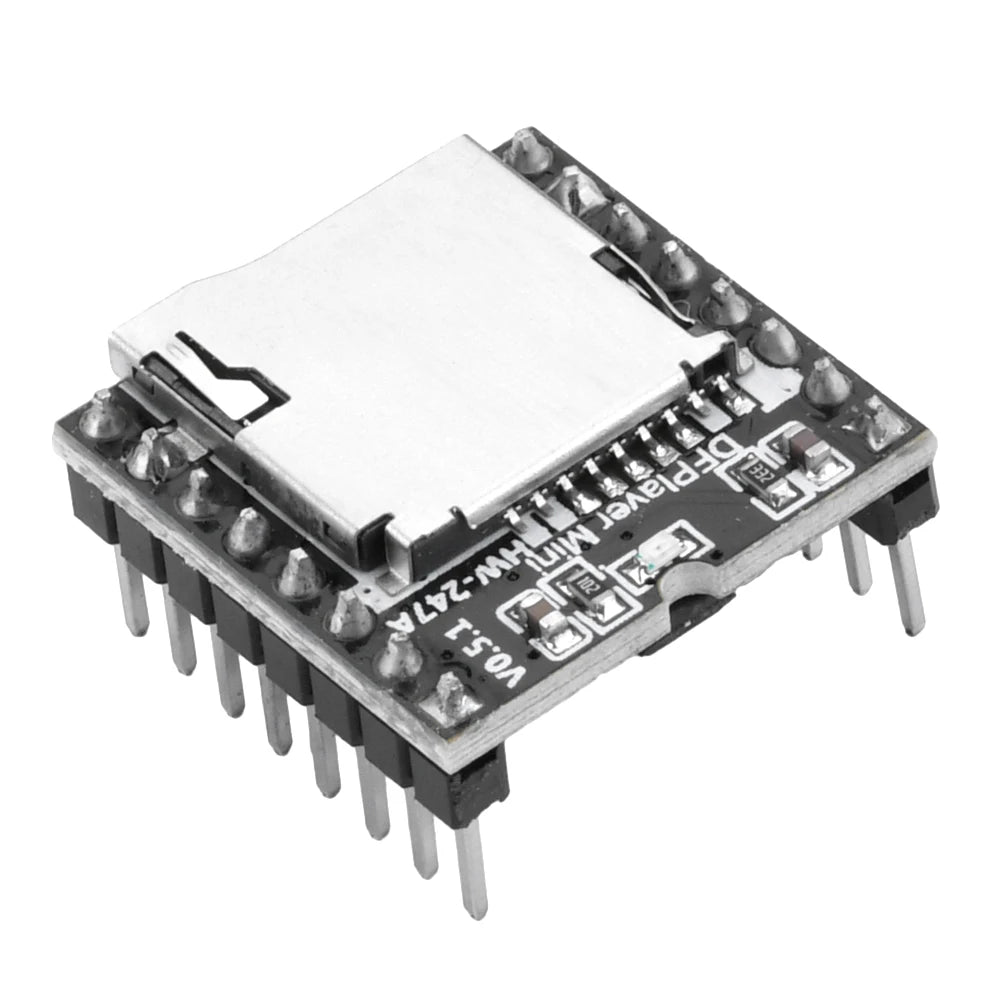YX5200 DFPlayer Mini MP3 Player Module MP3 Voice Decode Board Supporting TF Card U-Disk IO Serial Port AD Compatible for Arduino Oasis Select