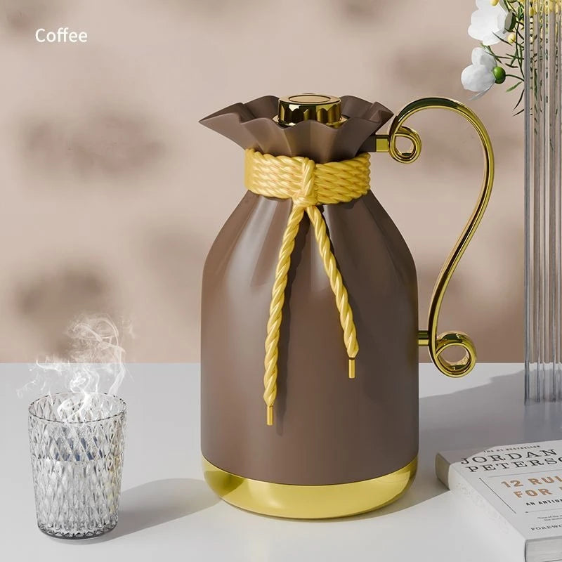 Light Luxury Red Liner Plastic Thermos Flask 1L Home Long-lasting Thermos Flask for 48 Hours Oasis Select C 1000ml
