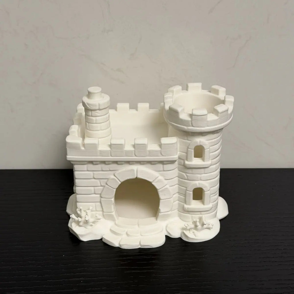 3D Printed Castle Aquarium Ornaments Multi-Opening Fish & Shrimp Hideout, Fairy Tale Themed Decor for Freshwater Saltwater Tanks Oasis Select