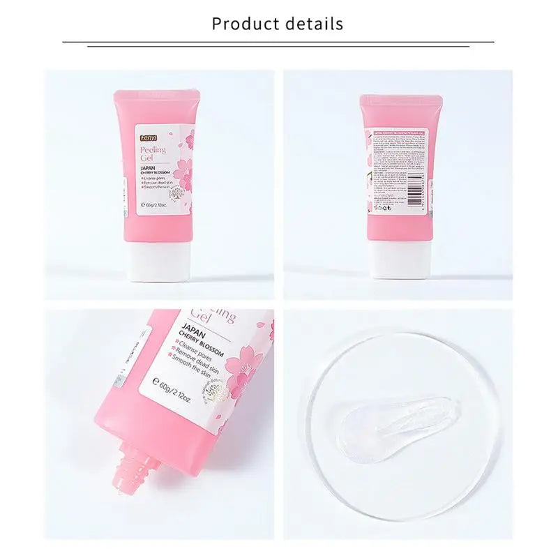 Face Peeling Gel Cherry Blossom Deep Cleansing Gel Facial Scrub Dead Skin Remover Skin Brightening Gel Facial Peel Face Oasis Select