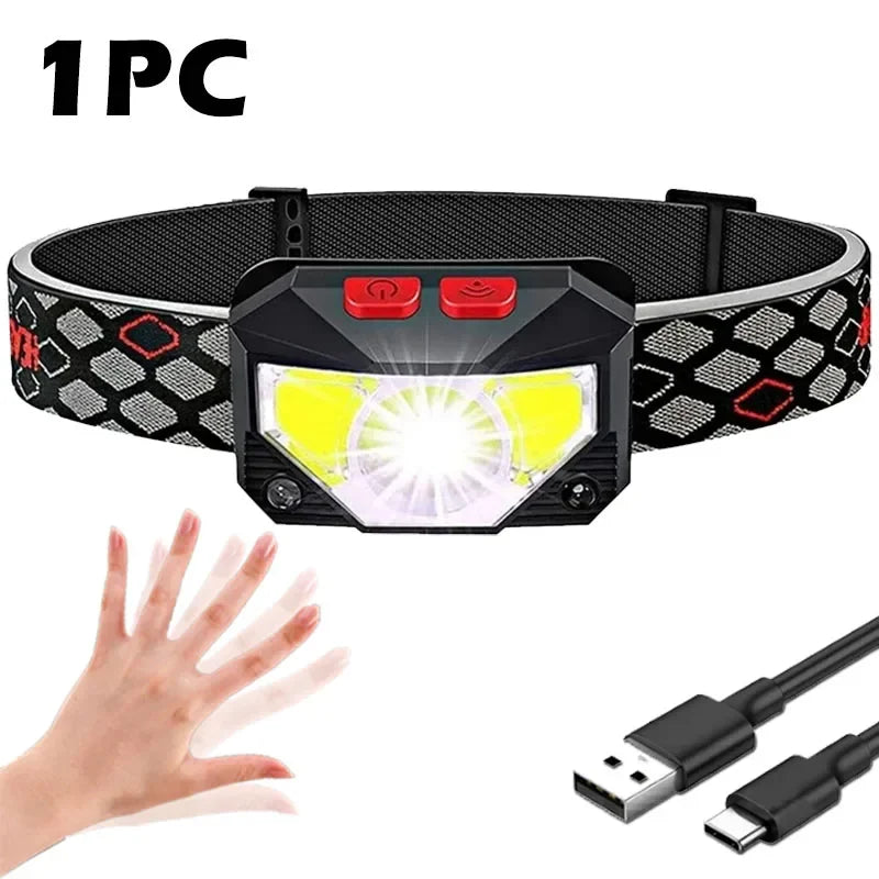 ZHIYU 500LM Rechargeable LED Headlamp 2-Pack | Motion Sensor