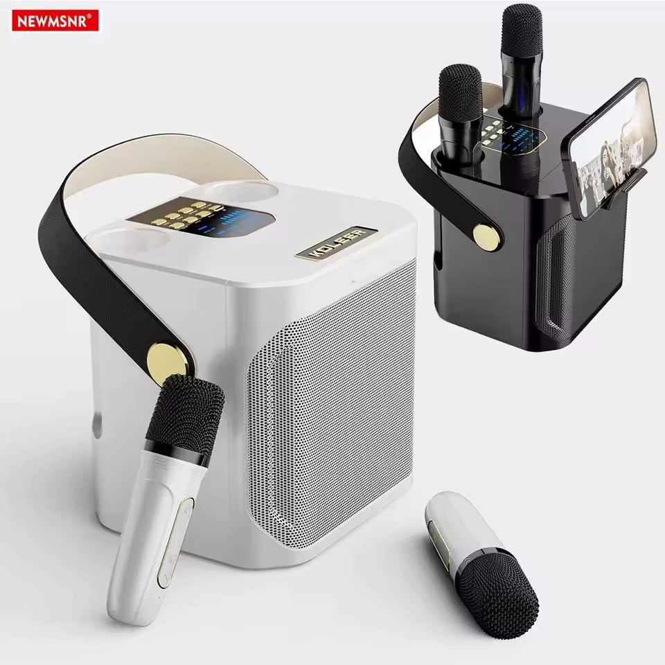 AyeBeau S882 Portable Karaoke Bluetooth Speaker + 2 Mics