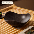 Triangular Curved Fruit Bowl | Retro Wood Grain Snack Platter