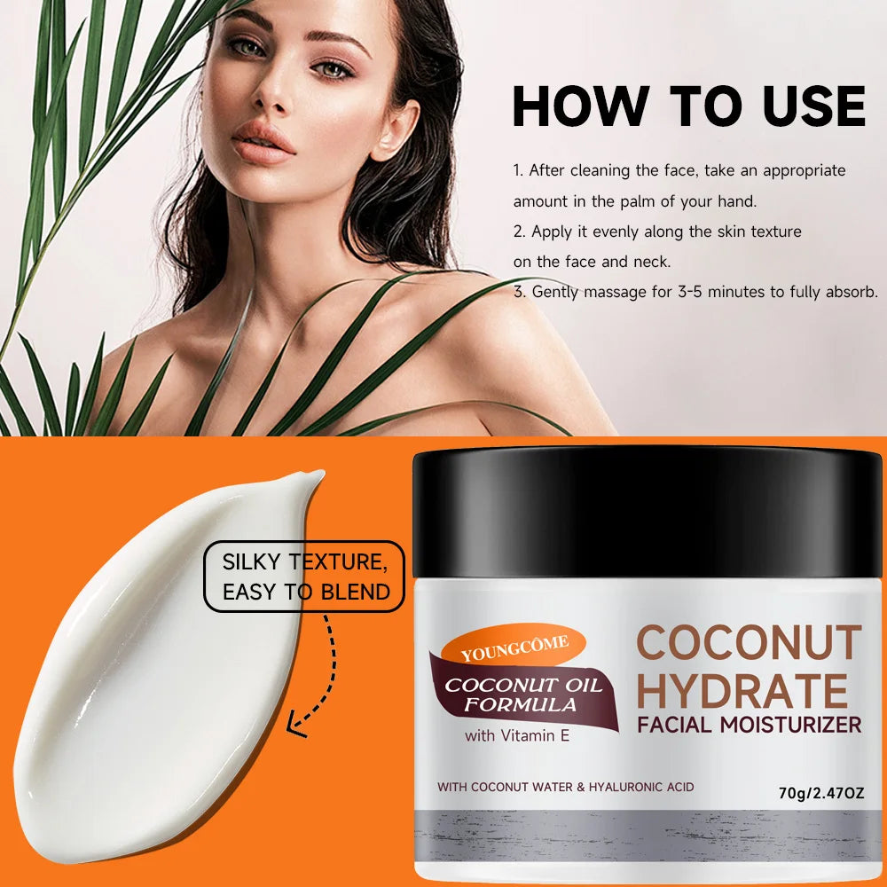 YOUNGCOME Coconut & Vitamin E Face Cream | Deep Hydration