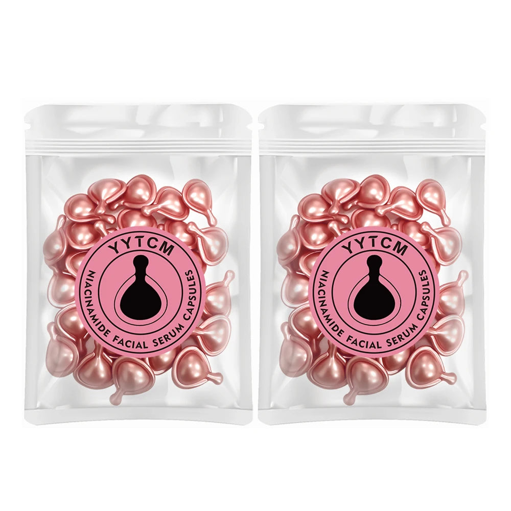 Niacinamide Facial Essence Capsules, Containing Retinol, Olive Fruit Oil, Gardenia Extract, Brighten Skin Tone, Moisturize and Hydrate, and Smooth and Soften Skin (0.5Gx30 Capsules)/Bag Oasis Select 2 Packs 0.5Gx30Capsules