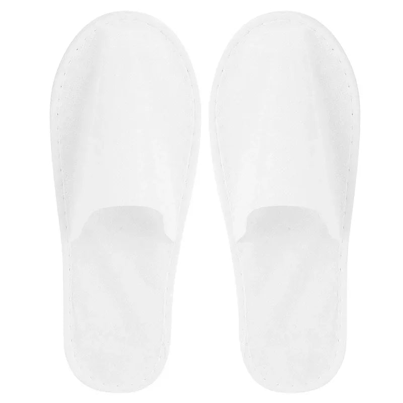 10/30/50 pairs of White Non Woven Disposable Slippers Travel Home Slippers Business Home Hotel Unisex Slippers Oasis Select