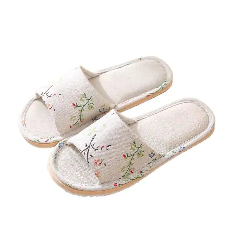 Women Flax Slippers Home Slippers Linen Summer Lightweight Flat Sandal Breathable Comfortable Non-Slip Slides Indoor Men Slipper Oasis Select 39-40 A
