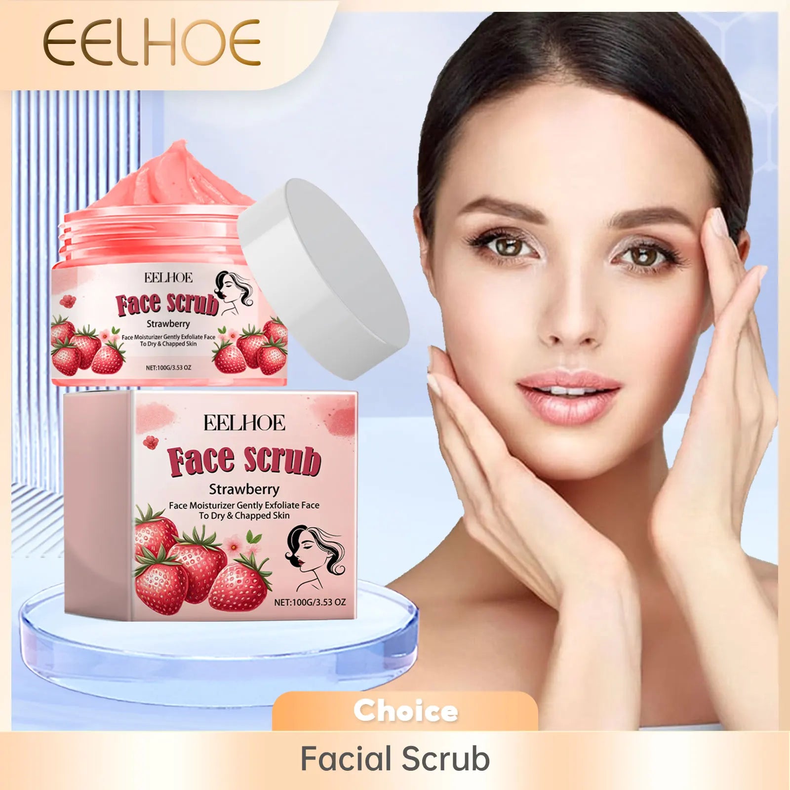EELHOE Facial Scrub Soften Cutin Removal Dead Skin Repair Face Moisturizer Skin Smooth Shrink Pores Tightening Skin Care Scrub Oasis Select Default Title
