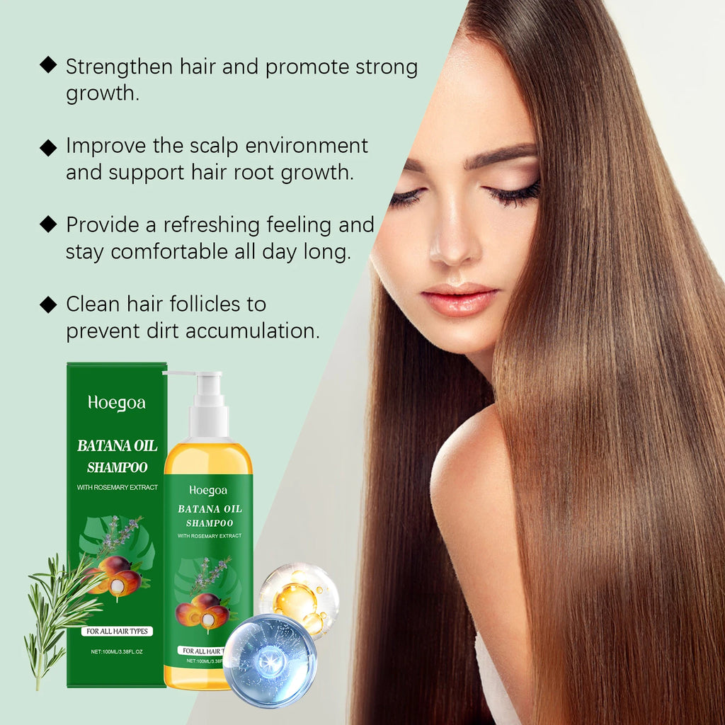 Batana Oil Shampoo Soothing Scalp Anti Hair Loss Repair Damaged Split