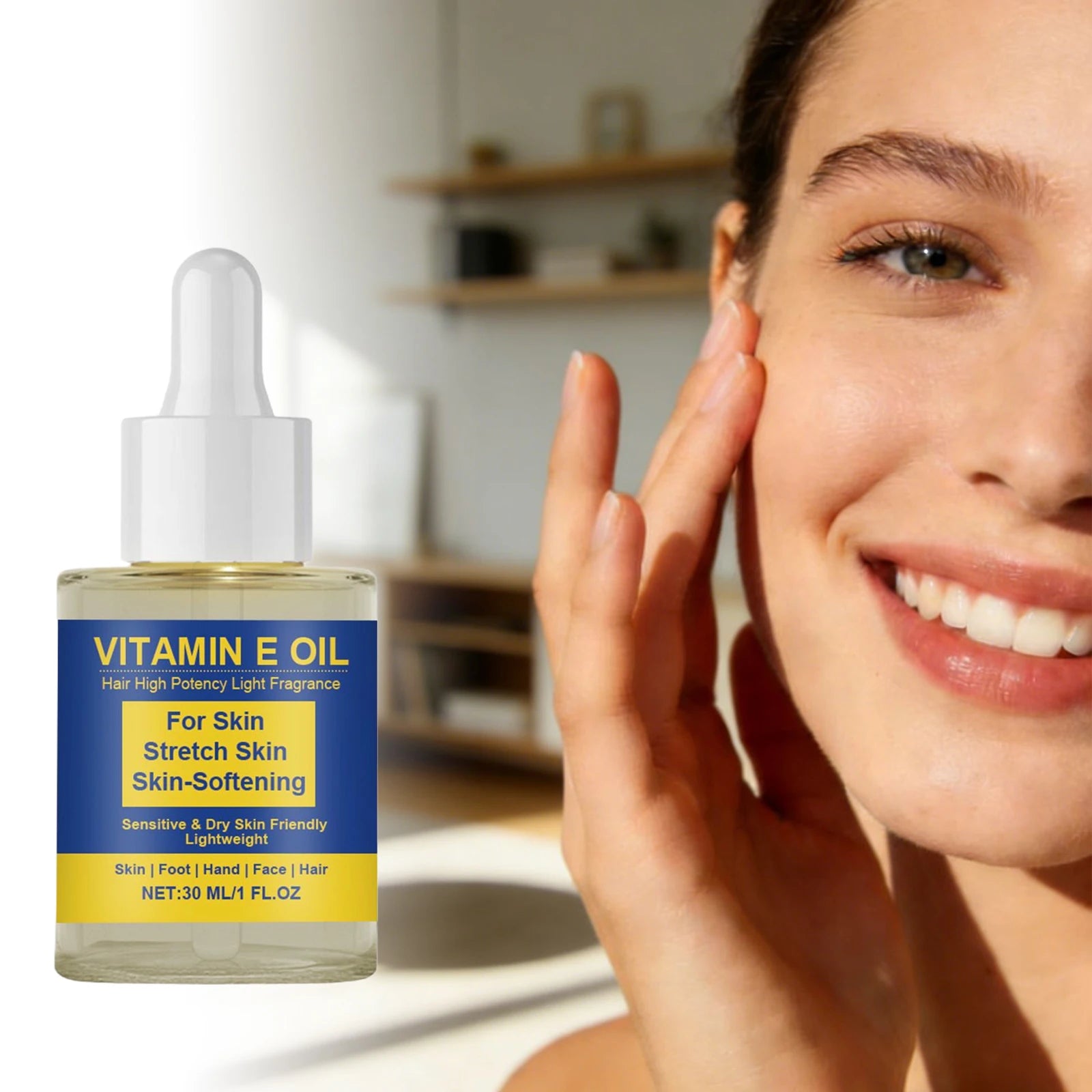 Vitamin E Body Oil Soothe Body Nourish Hands Improving Foot Roughness Reduce Dry Scalp Enhance Skin Elasticity Skincare Essence Oasis Select
