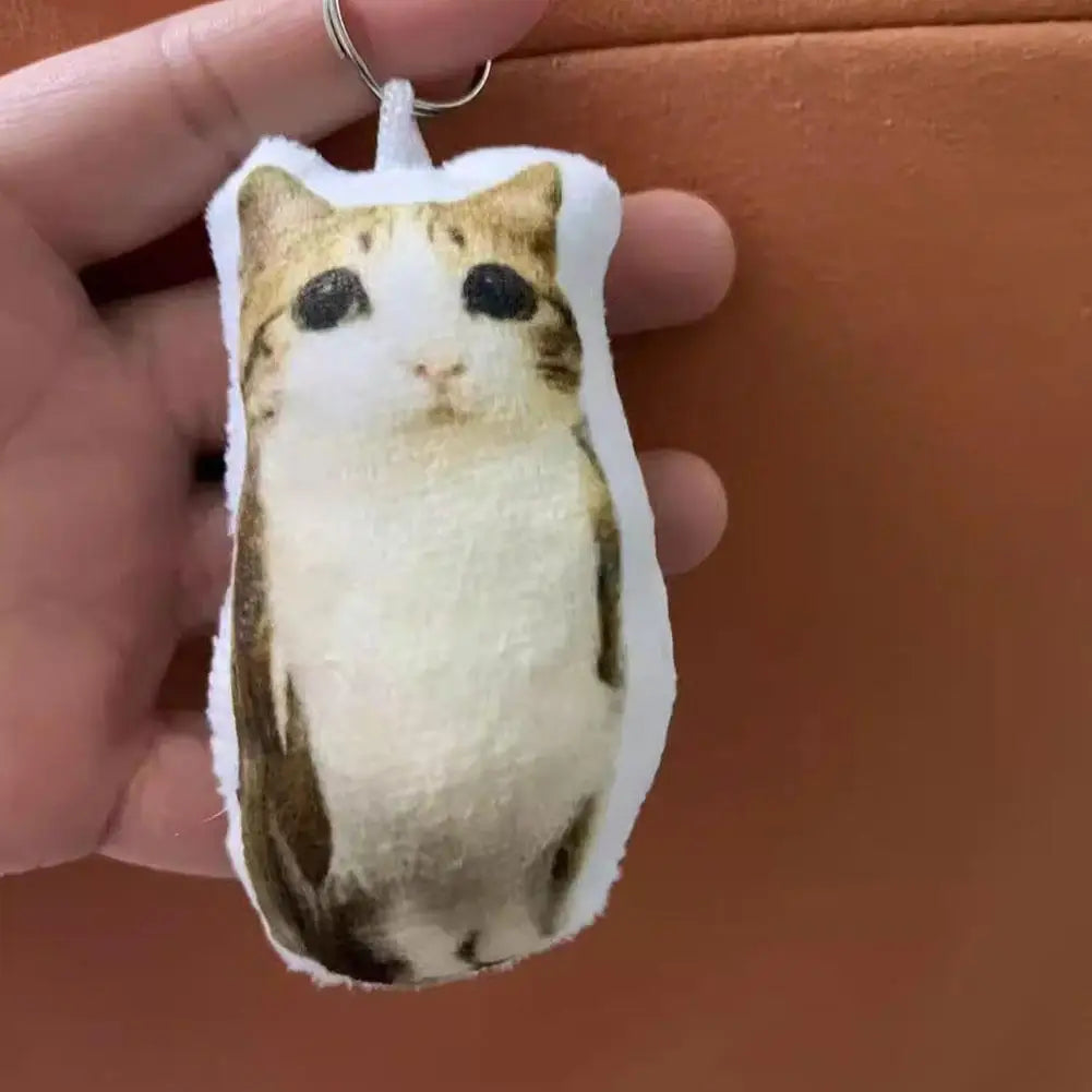 Cat Voice Keychain Toy Sound Hanging Decompression Reverses German Kitten Voice Pendant With Sound Plush Pendant Cute Pet Gift Oasis Select