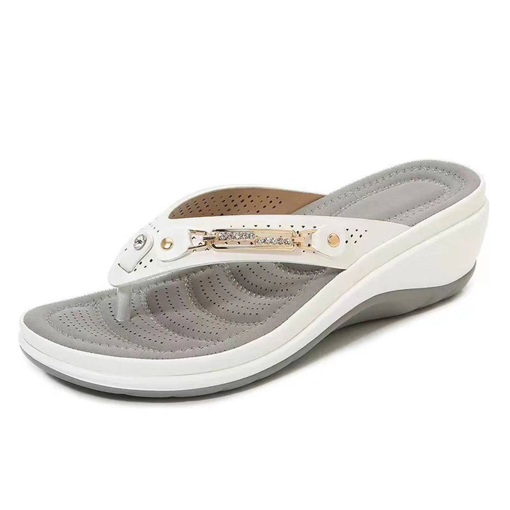 Women's Open Toe Non-Slip Slides – Beach Sandals & Slippers Women's Slide Sandals Oasis Select White 36