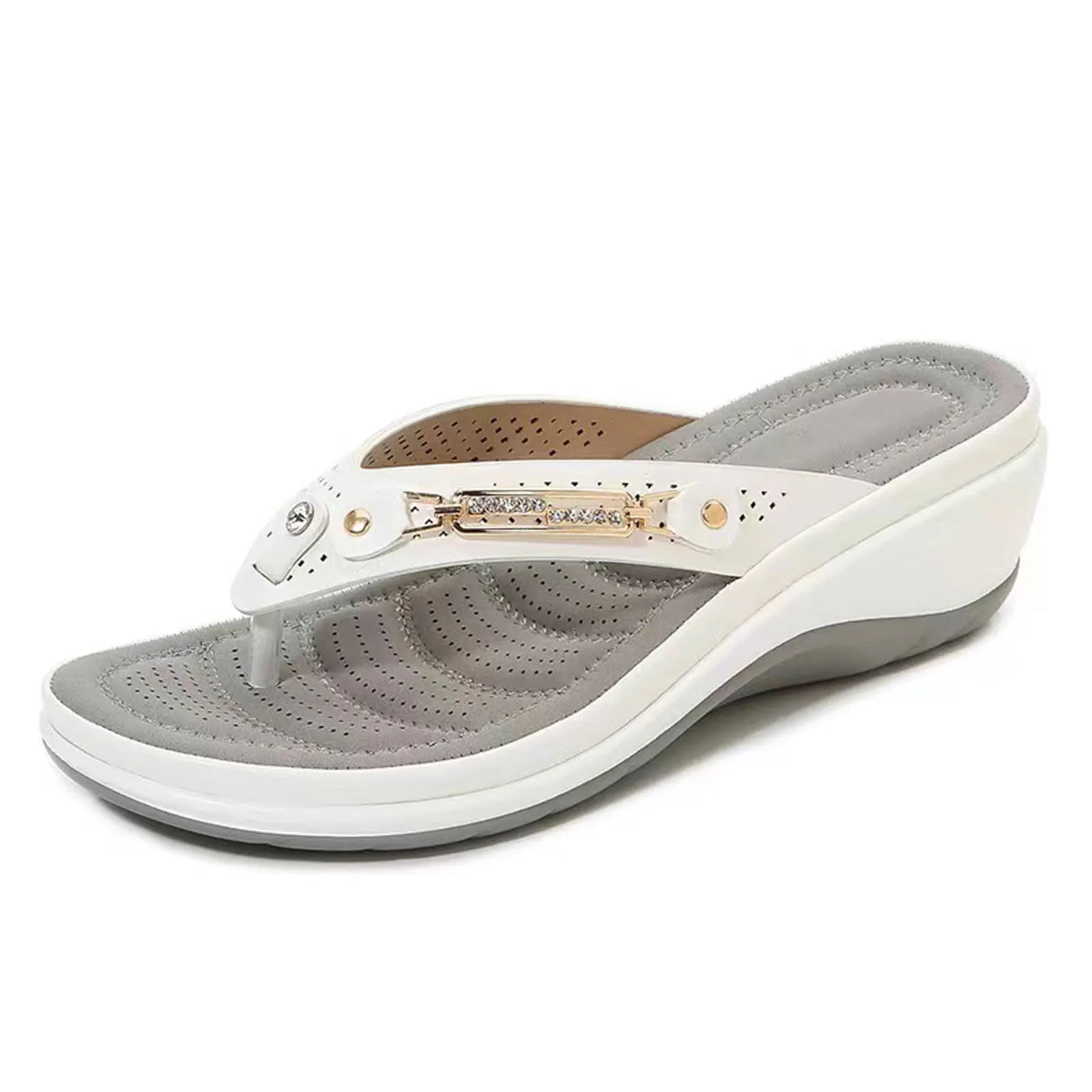 Women's Open Toe Non-Slip Slides – Beach Sandals & Slippers Women's Slide Sandals Oasis Select White 36