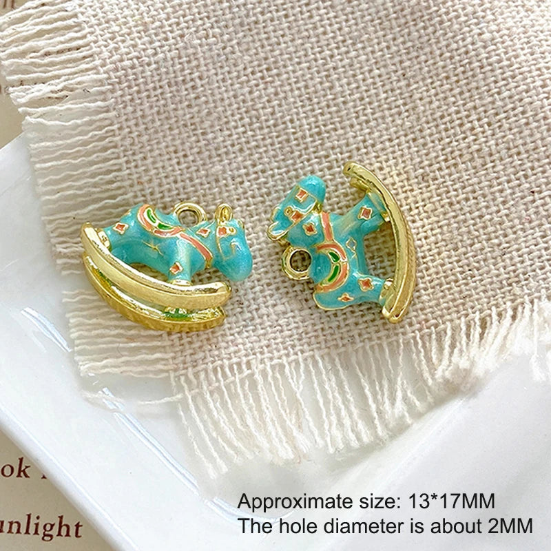 Exquisite Cute Rocking Horse Charms Pendants For Jewelry Making Necklace Earrings Bracelet DIY Accessories Supplies Oasis Select A5