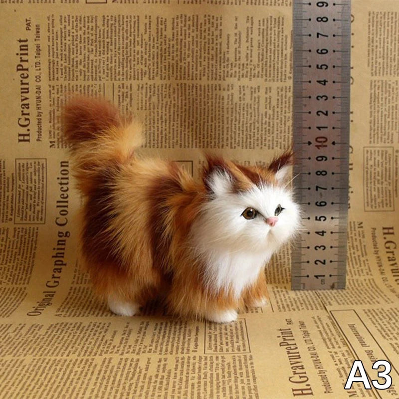 Realistic Simulation Cat Plush Toy – Soft Stuffed Kitten Gift Stuffed Plush Toy Oasis Select Orange