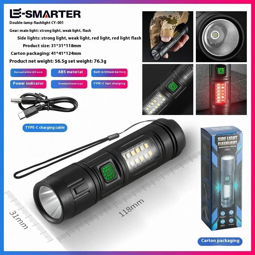 Led Flashlight Strong High Power Rechargeable Led Flashlight With Battery Torch For Fishing Hunting Camping Lanter Oasis Select