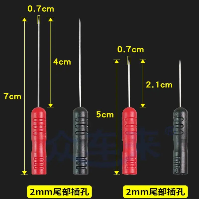 T2003 Pen Extension Needle Tip 1 Pair Probe Tip Test Fine Tip 1000V/10A Bendable Probe Detachable Accessories Tester Tool Oasis Select
