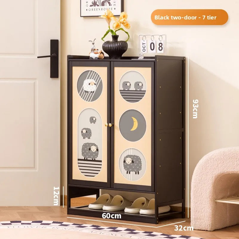 Shoe rack, multi-layer indoor integration at the entrance of the household, against the wall to enter the door to store Oasis Select Double door 7