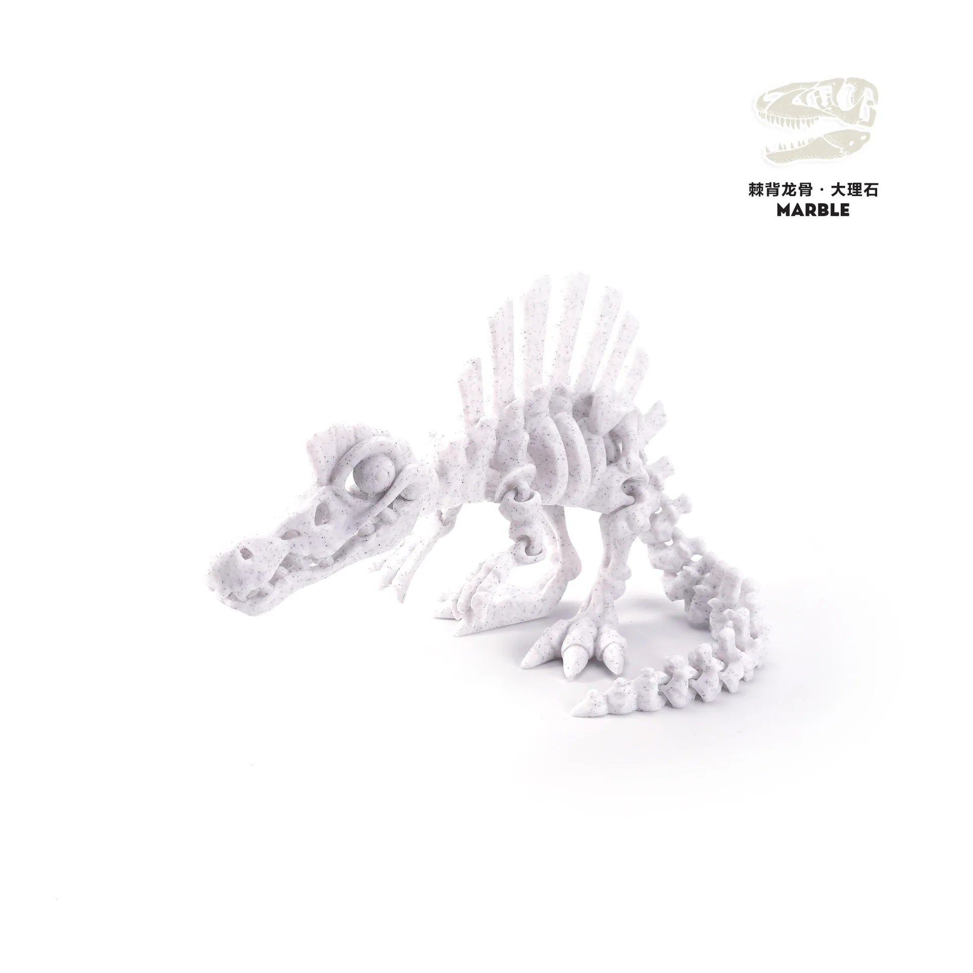 3D Printed Dinosaur Movable Echinosaurus Figurine Dragons Bone Model Desktop Craft Ornament Creative Novelty Gifts for Kids Oasis Select Color 16 13.5CM