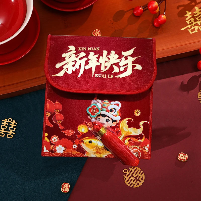 2026 Red Envelopes Chinese New Year Decorations Party Favors Gifts Bags Money Packaging Bags Spring Festival Red Pockets Oasis Select 16.9x8.7x1.1cm 9