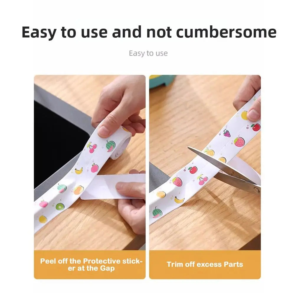 Durable Waterproof Caulk Tape Self Adhesive PVC Sealant Strip Mold-proof Printing Sink Sealing Tape for Countertop Bathroom Oasis Select