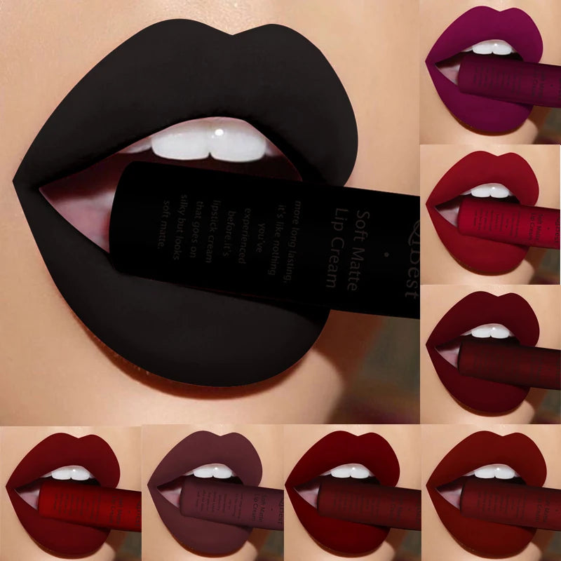QiBest Velvet Matte Liquid Lipstick – Waterproof & Long-Lasting