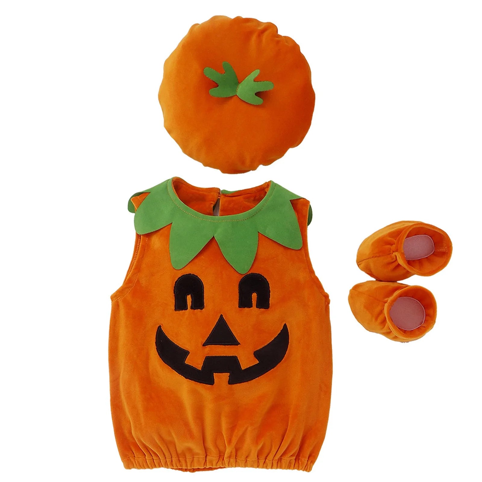 Halloween Pumpkin Costume Kids Children Hat Cosplay for Baby Girls Boys Stage Performance Holiday Party Clothing Suit Gifts Oasis Select