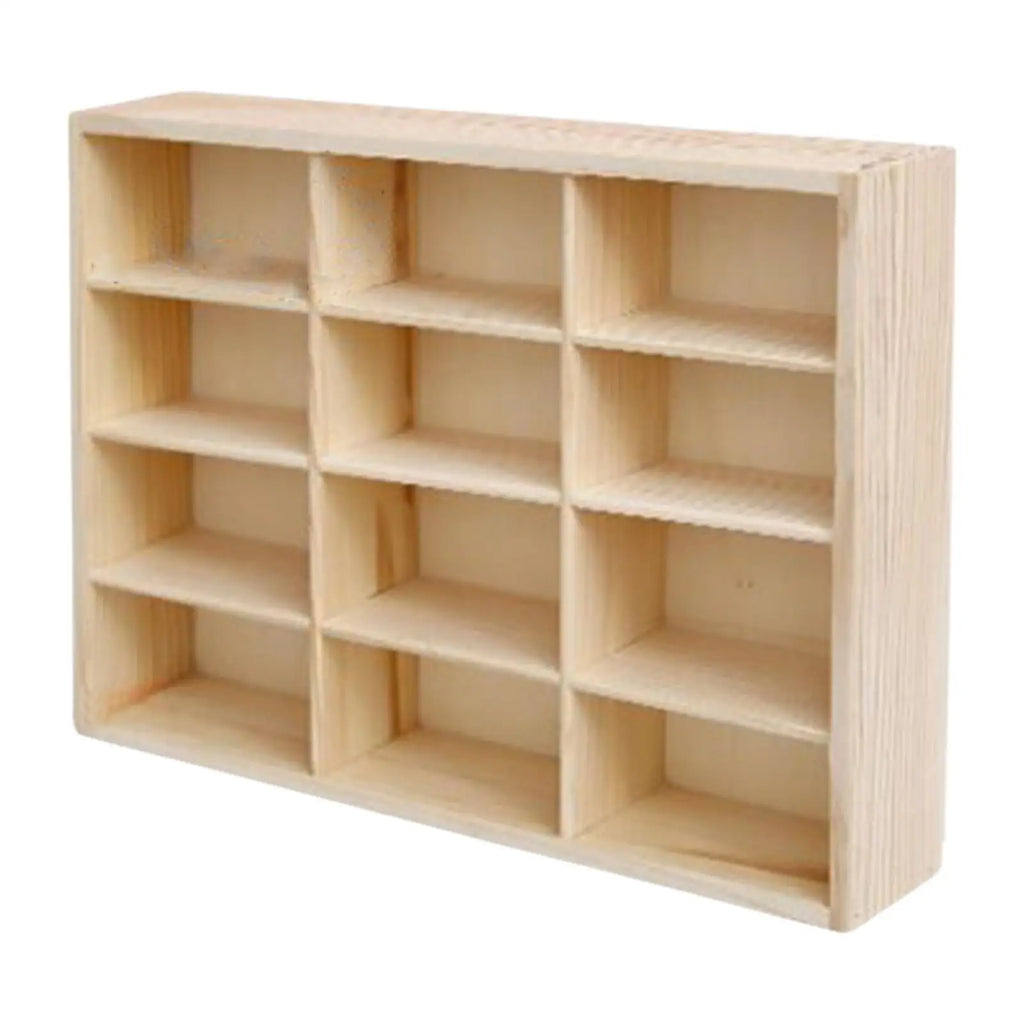 Wooden Storage Divider Box Display Box Multiuse Storage Organizer Showcase for Oasis Select 12 Grid