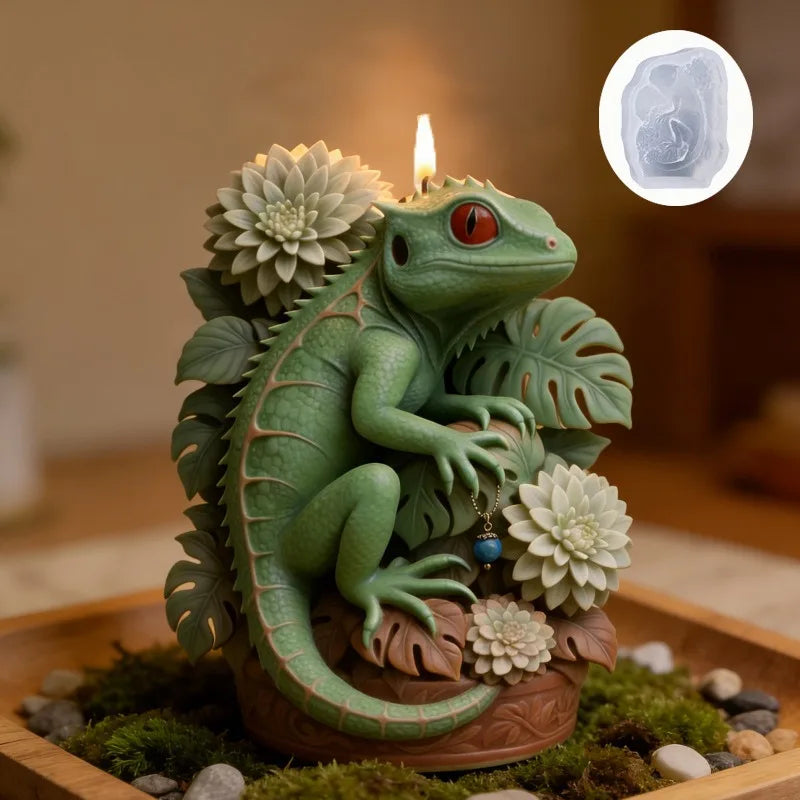 3D Lizard Silicone Candle Mold DIY Aromatherapy Candle Soap Resin Casting Mold Craft Supplies Oasis Select
