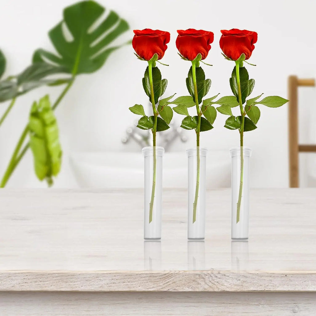 Floral Water Tubes with Picks – Clear Plastic 10/20/40 Pack