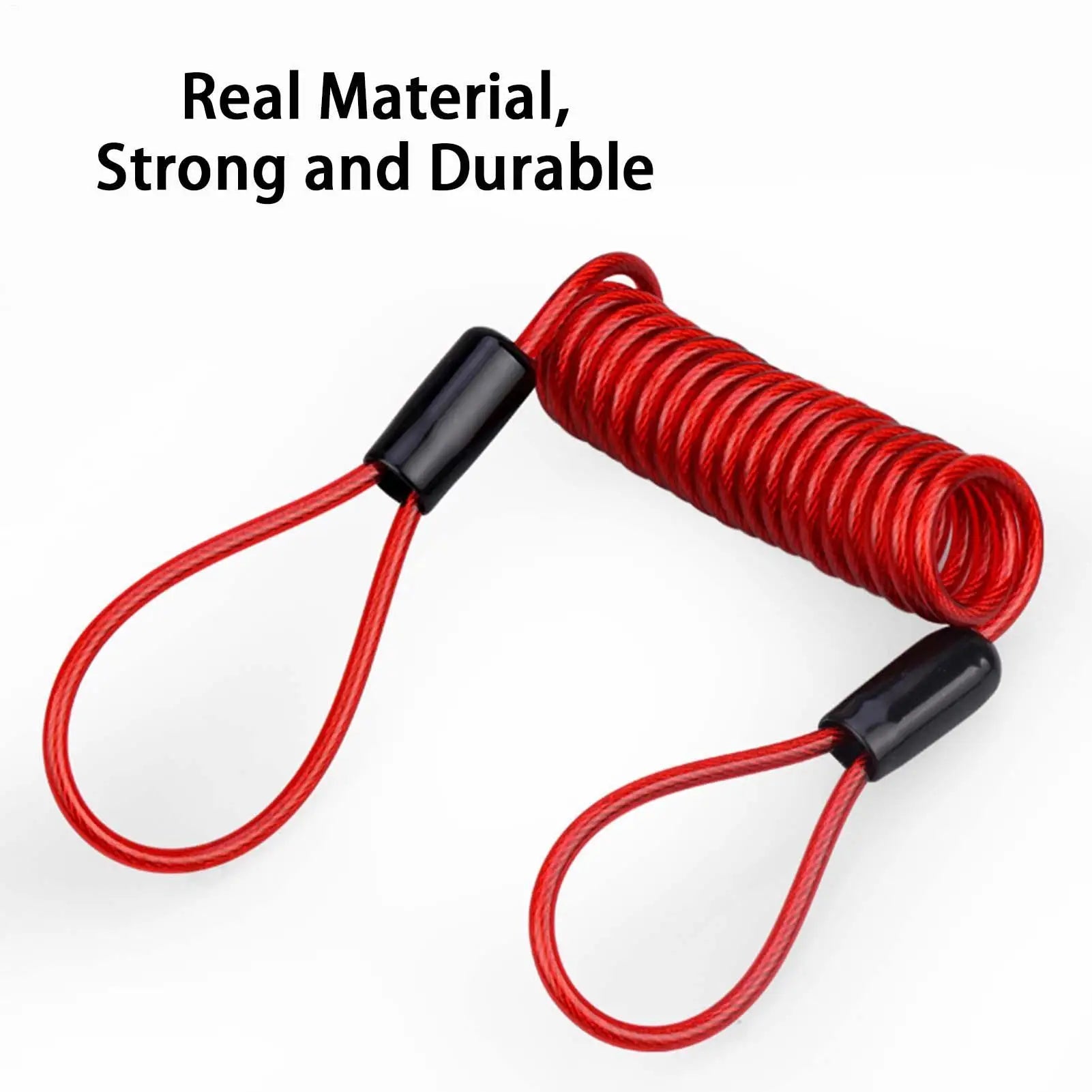Lock Reminder Cable Disc Lock Cable For Antitheft Protection Security Steel Wire Spring Reminder Rope For Motorbike Helmets Lock Oasis Select