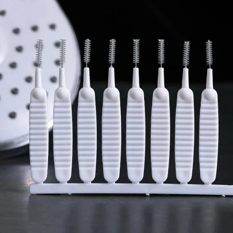 10-100PCS Shower Cleaning Brush Bathroom Micro Nylon Brush Nozzle Anti-blocking Cleaning Tools Bathroom Accessories Oasis Select