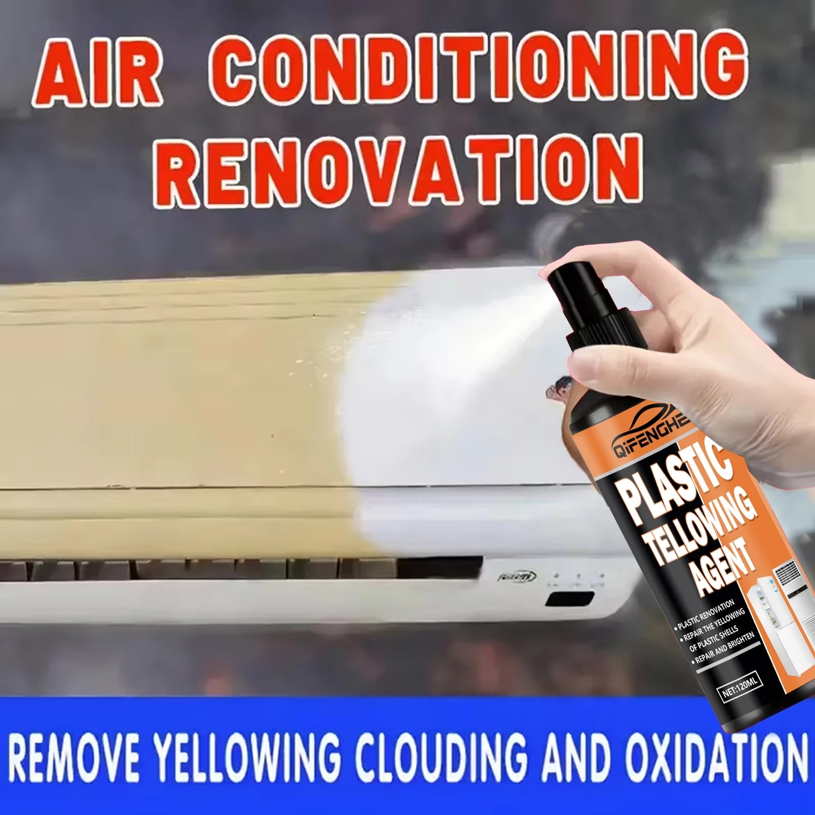 Plastic Refurbishing Agent: Eliminates Yellowing/Oxidation/Scratches, For AC & Car Headlights, Restores Clear Shine Oasis Select