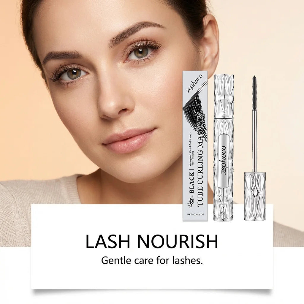 Brown Volumizing Curling Mascara – Smudge-Proof & Clump-Free