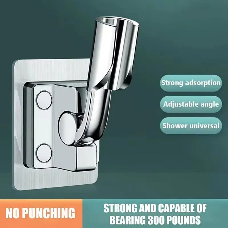 2024 Shower Holder Adjustable Self-Adhesive Punch Free Wall Stand Mounted Restroom Showerhead Holder Shower Bathroom Accessories Oasis Select