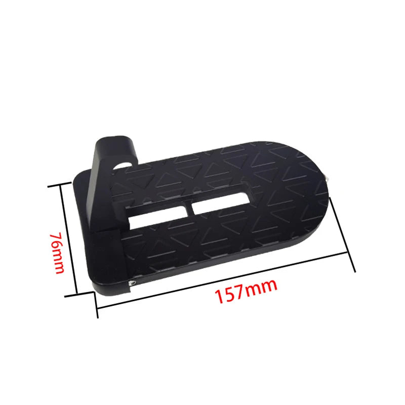 Foldable Car Door Step With Safety Hammer & Anti-Skid Wheel - Durable Aluminum Alloy Multi-Functional Roof Rack Hook Oasis Select Black3