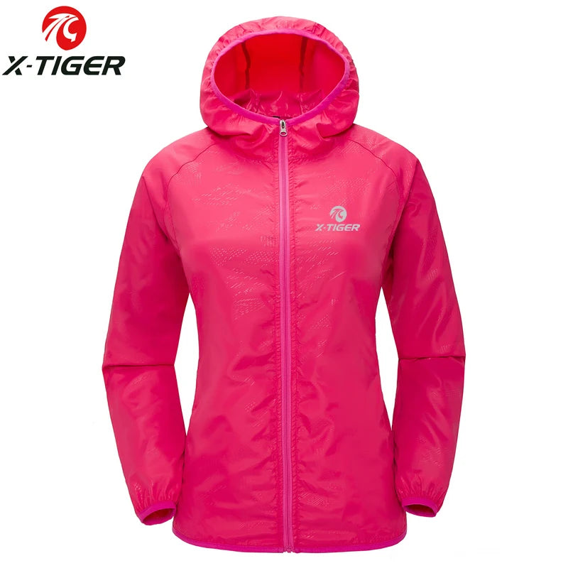 X-TIGER Windproof Reflective Cycling Jersey MTB Bike Bicycle Windcoat Super Light Sunscreen Hiking Jacket Cycling Sports Clothes Oasis Select XM-CGY-16209 M