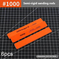 6Pcs MS-E400-1500 Semi-rigid Sanding Sticks Plastic Model Polishing Rod For DIY Assembling Model Build Tools@#X Oasis Select 1000