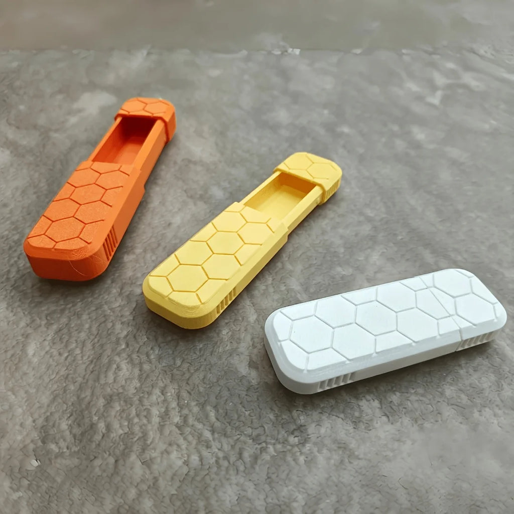 Pocket Friendly Slide Open Storage Cases Texture Portable Pill Container for Outdoor Travel Daily Carry for Earplug Pill Gadgets Oasis Select