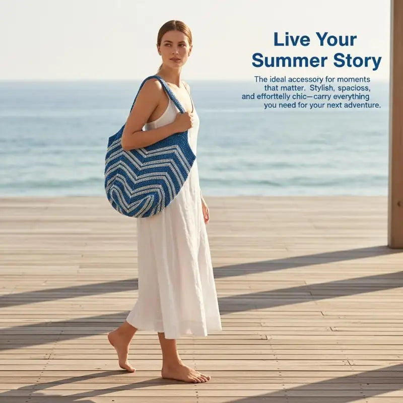 Versatile Knitted For Women Casual Summer Commuting Weaving Beach Holiday Style Soft Shoulder Bag Tote Shopper Bag Oasis Select