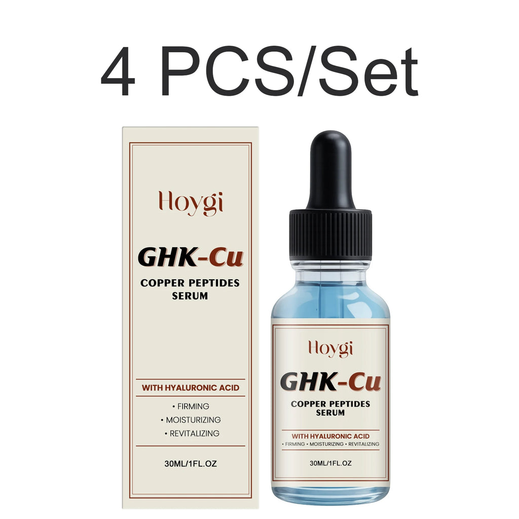 Copper Peptide Serum GHK-Cu Hyaluronic Acid Supports Firm Skin Hydrating Brightening Face Essence Daily Skincare 30/60/120ml Oasis Select 4 PCS