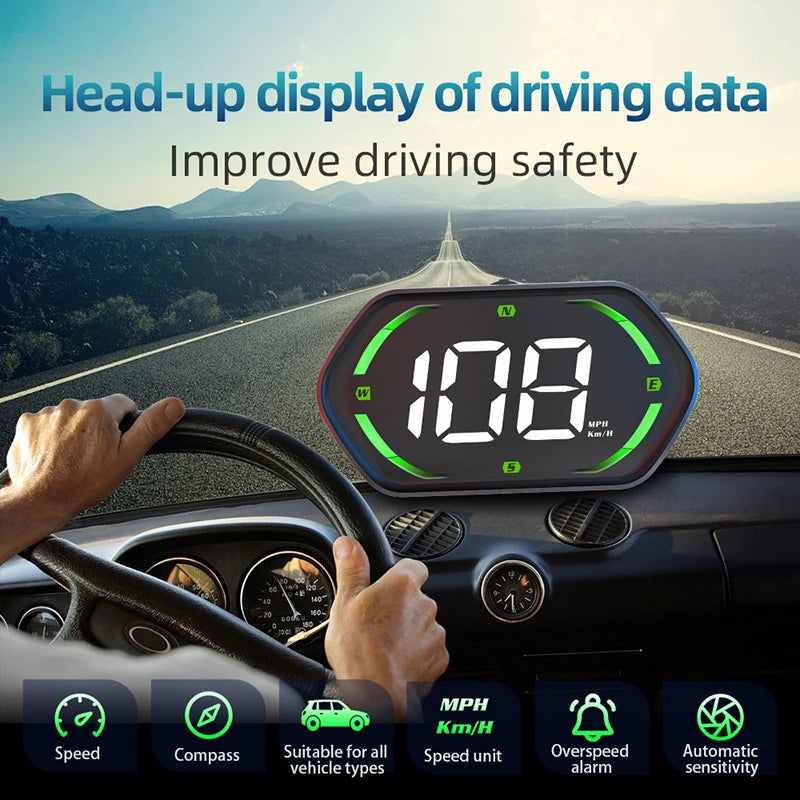 USB Car HUD Head Display Digital Speedometer GPS Speed Meter KMH MPH Dispaly For Truck Motorcycle Auto Part Accessories Oasis Select